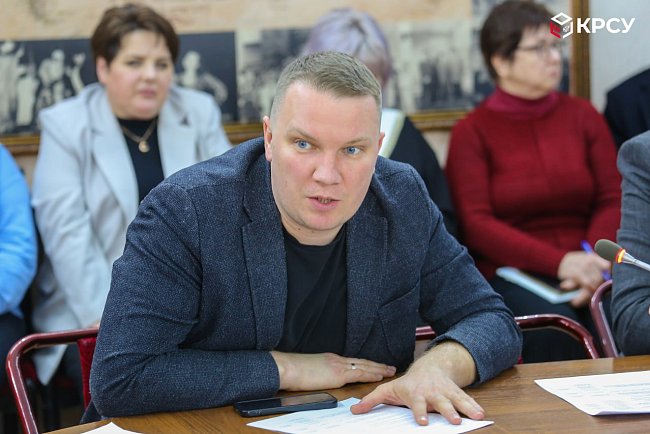 A meeting of the scientific and technical council was held at KRSU under the chairmanship of acting rector Sergei Volkov