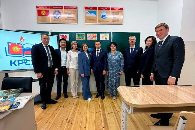 A renovated boarding school named after Valentina Tereshkova and a Russian language classroom were opened in Osh
