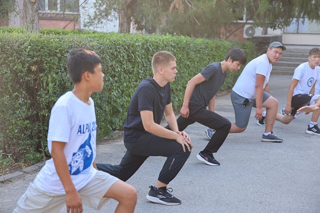 The KRSU College held an entrance test in physical training for applicants entering the specialty «Fire Safety».