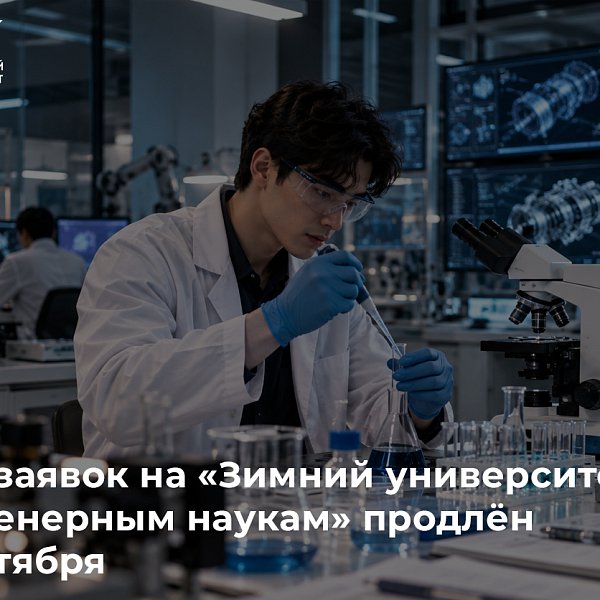Приём заявок на «Зимний университет по инженерным наукам» продлён до 4 октября