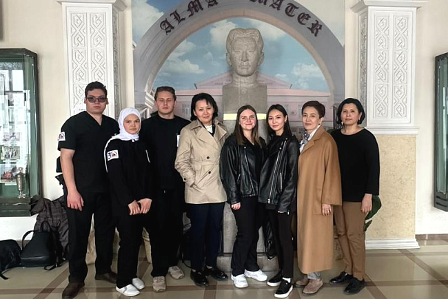 The KRSU team received a diploma from the Pharmacology Olympiad held at KazNMU