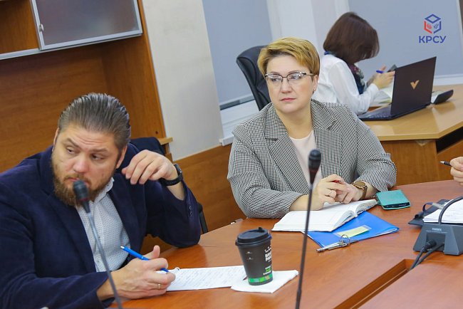 A regular working meeting was held at KRSU under the leadership of acting rector Sergei Volkov