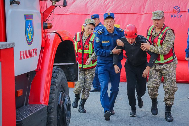 A large-scale republican fire-fighting exercise took place at KRSU