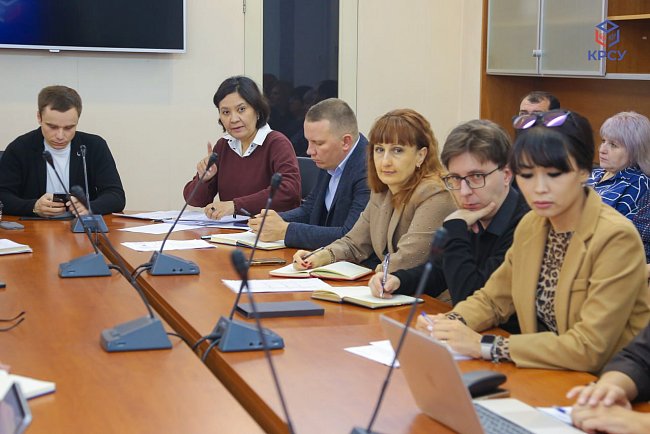 A regular working meeting was held at KRSU under the leadership of acting rector Sergei Volkov