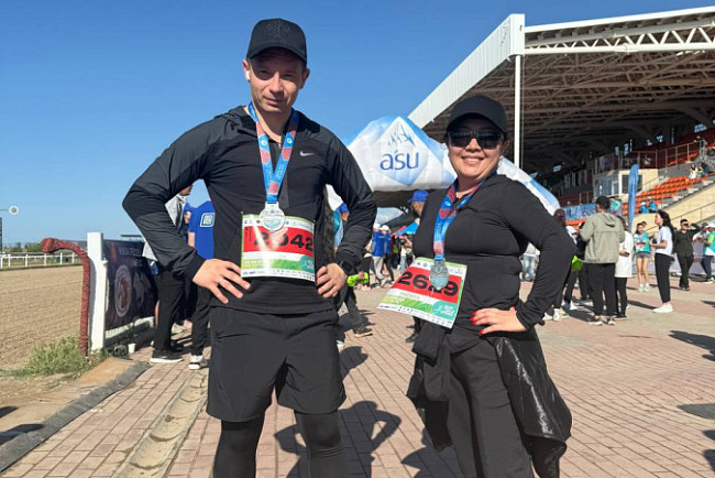 КРСУ принял участие в международном марафоне «Run the Silk Road – ШОС» на Иссык-Куле