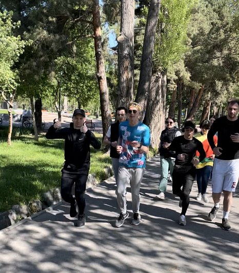 KRSU hosted a traditional jog with actingrector Sergei Volkov