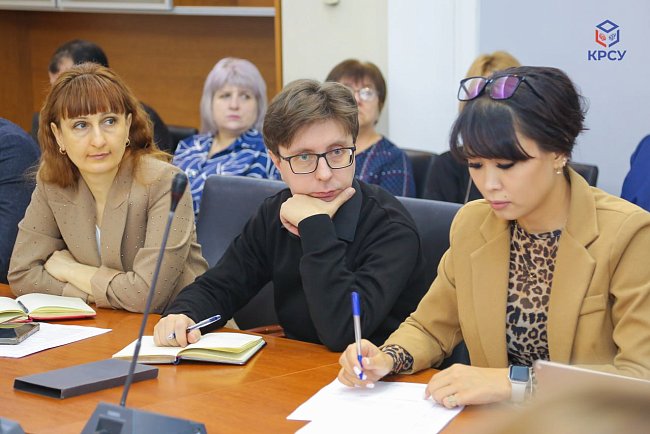 A regular working meeting was held at KRSU under the leadership of acting rector Sergei Volkov