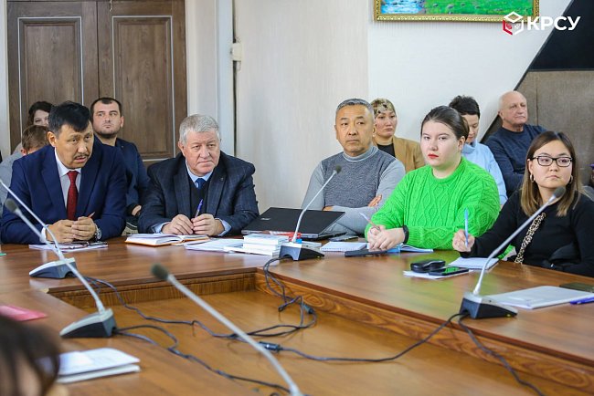 A meeting of the scientific and technical council was held at KRSU under the chairmanship of acting rector Sergei Volkov