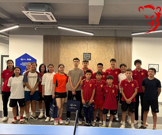 KRSU students held a master class on table tennis for students of the National Football Academy of the Kyrgyz Republic