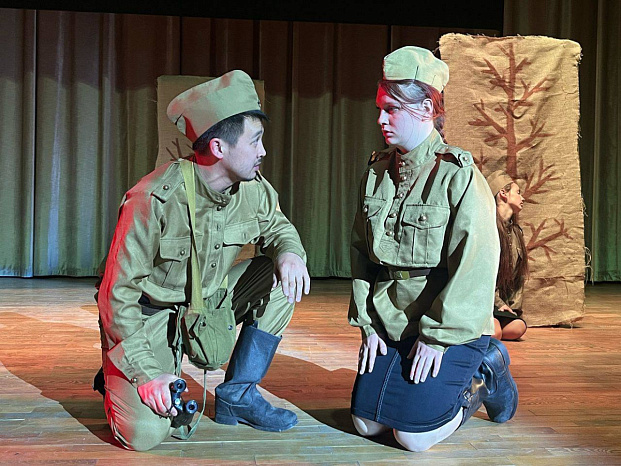 Premiere of the play «And the dawns here are quiet» at KRSU