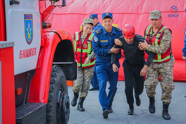 В КРСУ прошли масштабные республиканские противопожарные учения