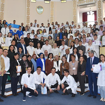 The KRSU team received a diploma from the Pharmacology Olympiad held at KazNMU