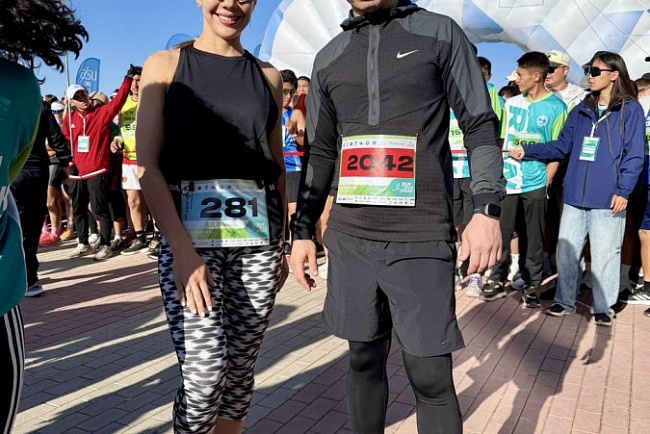 КРСУ принял участие в международном марафоне «Run the Silk Road – ШОС» на Иссык-Куле