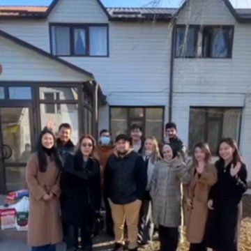 KRSU students gave the children smiles