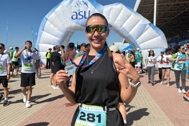 КРСУ принял участие в международном марафоне «Run the Silk Road – ШОС» на Иссык-Куле