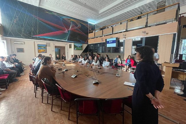 Student journalists from KRSU took part in a master class from NCFU