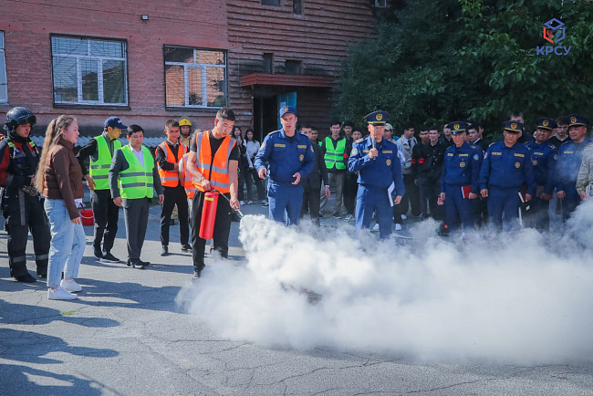 В КРСУ прошли масштабные республиканские противопожарные учения