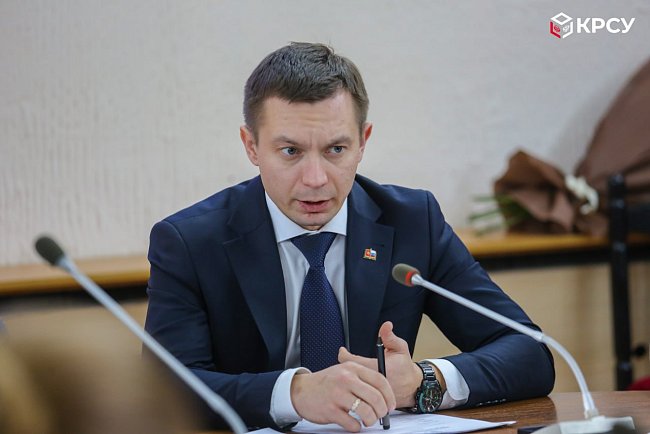 A meeting of the scientific and technical council was held at KRSU under the chairmanship of acting rector Sergei Volkov