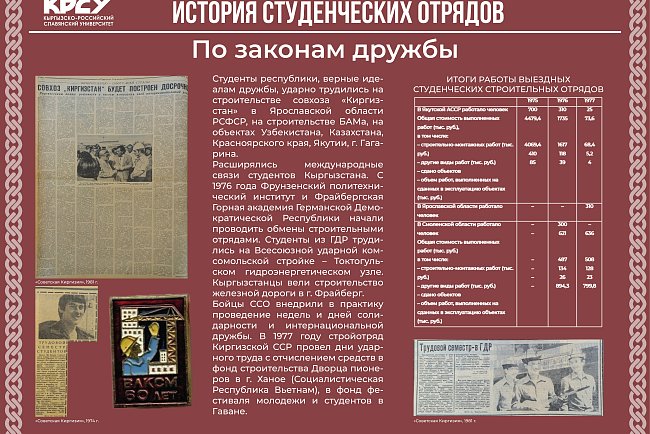 Historical and documentary exhibition "History of student teams"