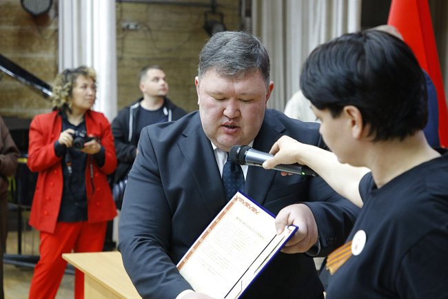 A solemn ceremony of canceling postage stamps dedicated to Kyrgyzstani Heroes of the Soviet Union took place at KRSU