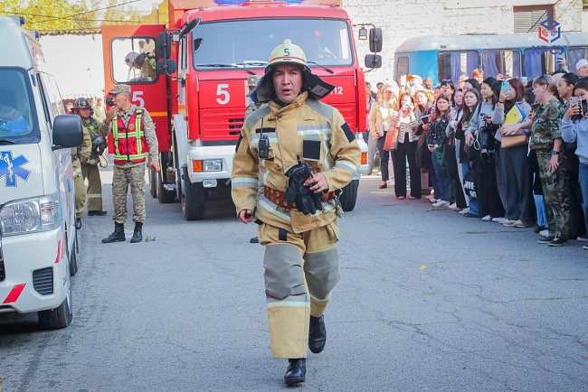 A large-scale republican fire-fighting exercise took place at KRSU
