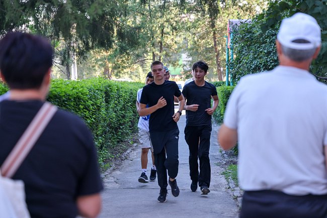 The KRSU College held an entrance test in physical training for applicants entering the specialty «Fire Safety».