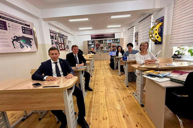 A renovated boarding school named after Valentina Tereshkova and a Russian language classroom were opened in Osh
