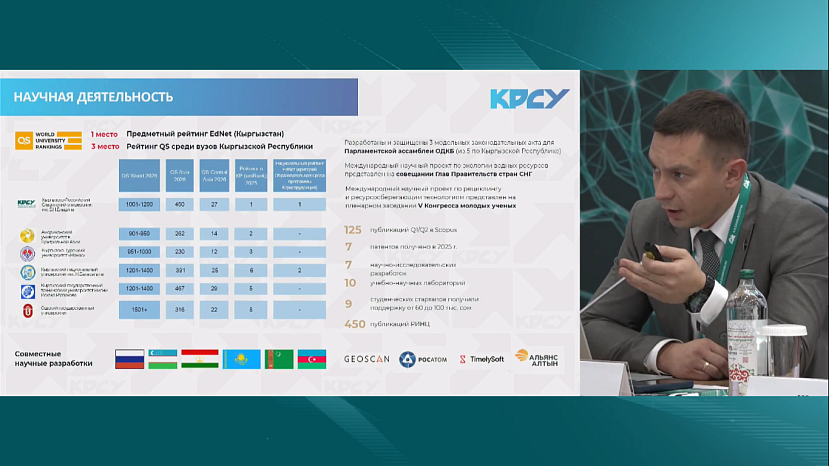 KRSU is presented at KazanForum as a flagship university of Russia in Central Asia