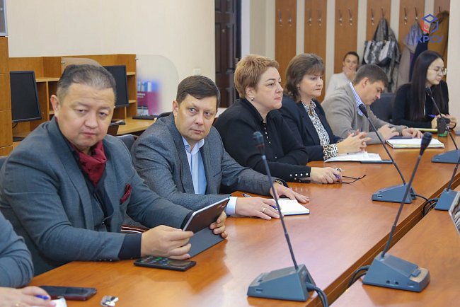 A regular working meeting was held at KRSU under the leadership of acting rector Sergei Volkov