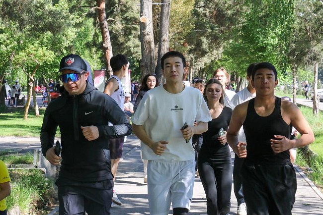 KRSU chooses sport: the traditional Sunday jog took place