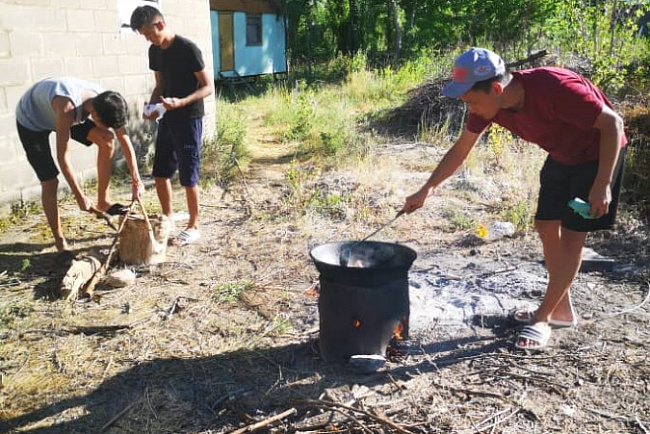 На геологической практике