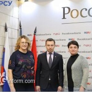 Rector of KRSU Sergei Volkov visited the editorial office «of the Rossiyskaya Gazeta» in Kyrgyzstan