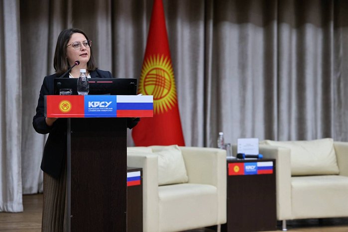 The Minister-Counselor of the Embassy of the Russian Federation in the Kyrgyz Republic, Ekaterina Chistova, delivered a welcoming speech