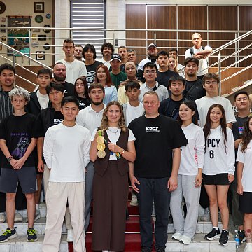 Olympic champion Alla Shishkina met with students of KRSU