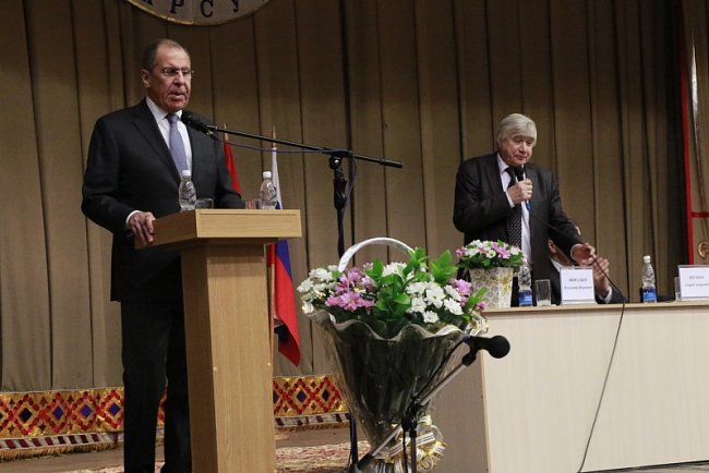 On February 4, an official visit to KRSU by Russian Foreign Minister Sergei Lavrov took place