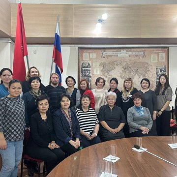 Russian language teachers from universities in Bishkek – together at a communication lesson at KRSU