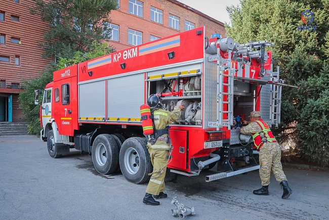 A large-scale republican fire-fighting exercise took place at KRSU