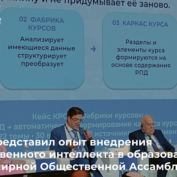 КРСУ представил опыт внедрения искусственного интеллекта в образование на Всемирной Общественной Ассамблее