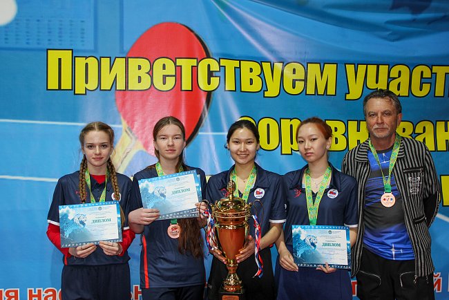 KRSU team — bronze medalist of the 2026 Universiade in table tennis