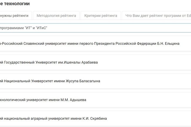 KRSU is the leader in educational programs according to the results of the EdNet 2025 ranking