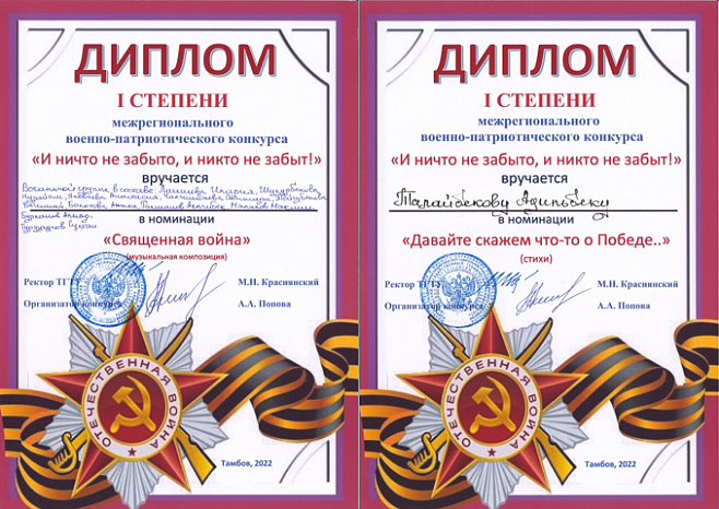 Representatives of KRSU were noted by the organizers of the competition «And nothing is forgotten, and no one is forgotten!»