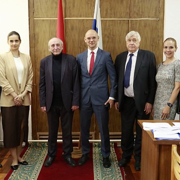 KRSU was visited by the rector of Mordovian State University Dmitry Glushko