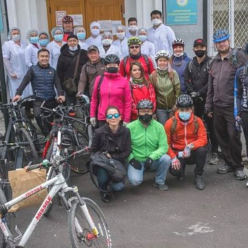 KRSU students in the ranks of volunteer cyclists